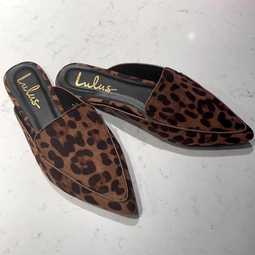 BRAND NEW leopard print mule